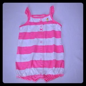 Carter's Pink & White Ice Cream Romper Girls 9m